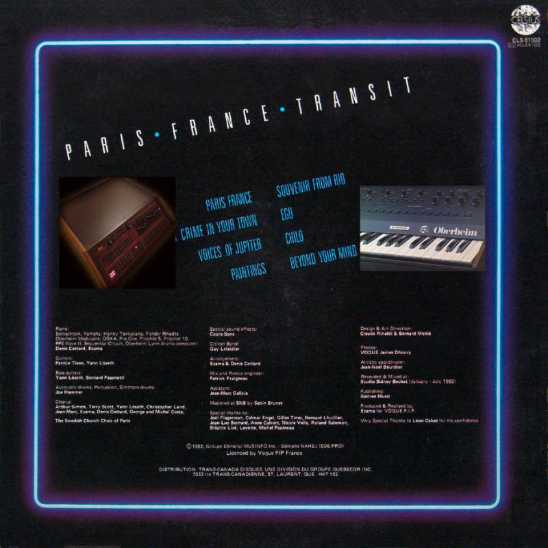 French advert with oberheim OBXA