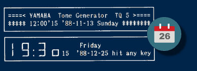 calendar and clock