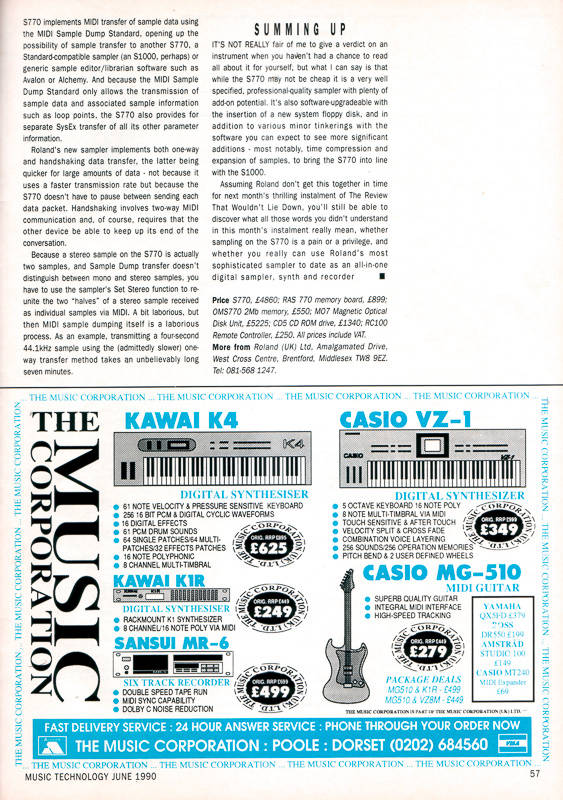 Roland S770 magazine