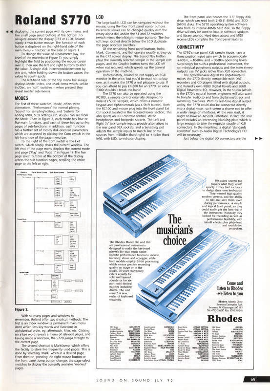 Roland S770 magazine