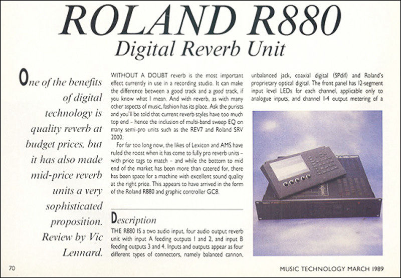 Roland gc8 and r880