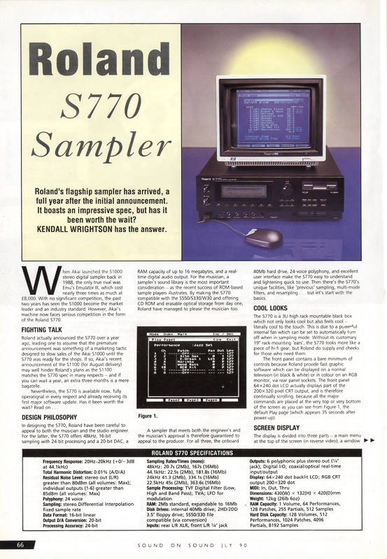 Roland S770 magazine